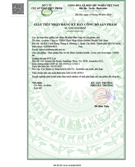 Hình Ảnh Viên Uống Bổ Gan Golden Health Liver Care Liver Tonic (35000mg x 100 viên), 2 hình ảnh - sieuthilamdep.com Hình Ảnh Viên Uống Bổ Gan Golden Health Liver Care Liver Tonic (35000mg x 100 viên), 2 hình ảnh - sieuthilamdep.com